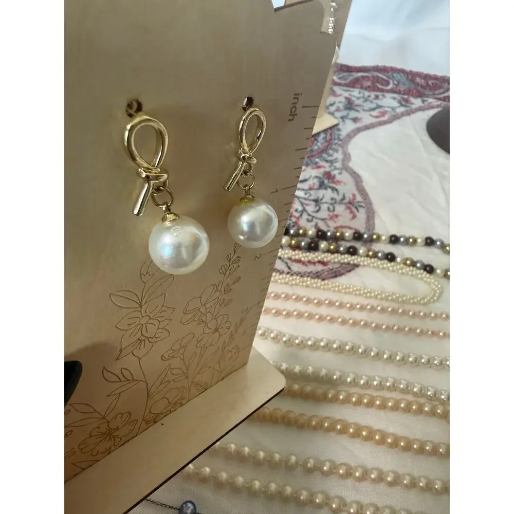 Vintage Faux Pearl Jewelry Lot Marvella Japan Necklaces Earrings Mid Century - Picture 13 of 14